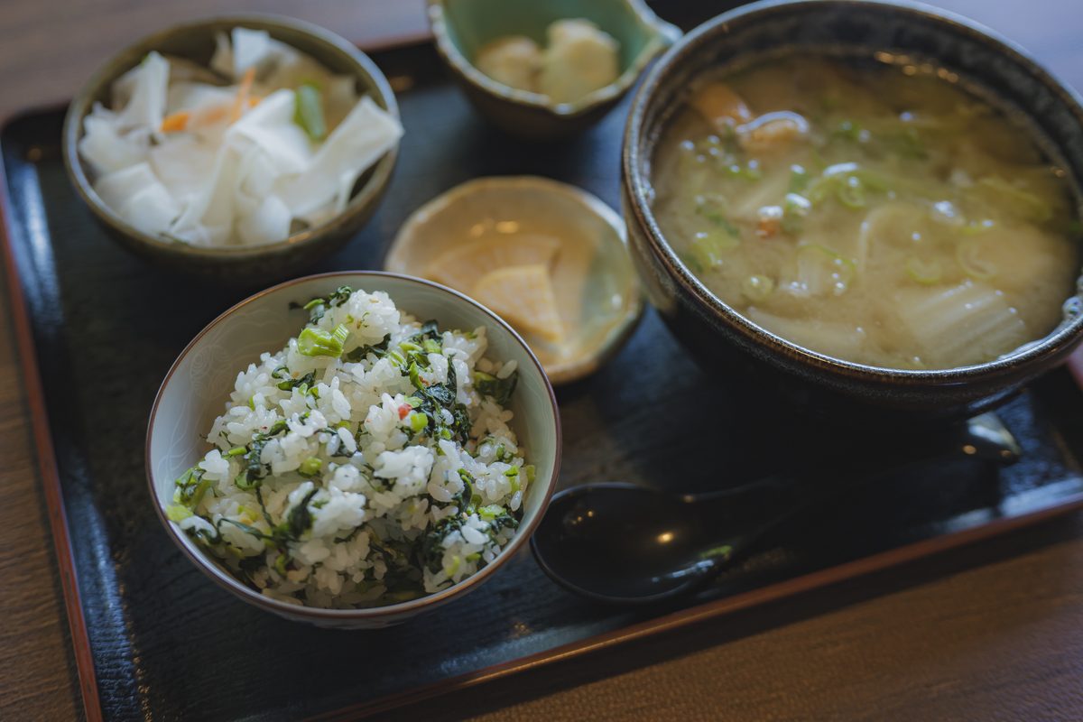 高菜めしとだご汁